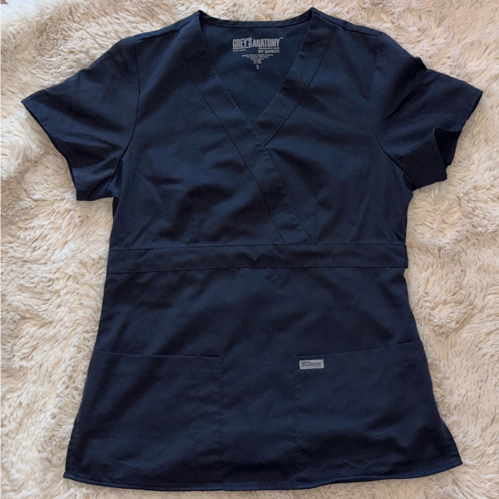 Grey’s Anatomy Navy Short Sleeve Scrub Top
